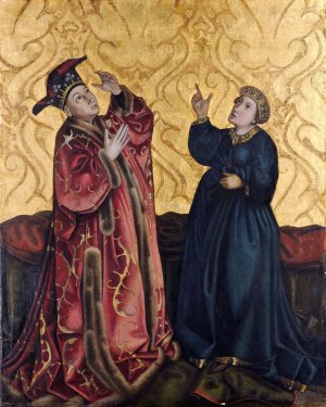 Emperor Augustus And The Tiburtine Sibyl by Gertrud Bock-Schnirlin Oil Painting