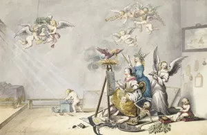 De overwinning van de Schilderkunst over de Dood by Gesina Ter Borch Oil Painting