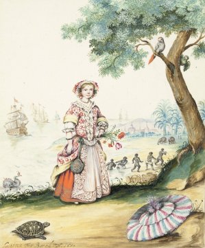 Hillegonda Louise Schellinger in Curacao by Gesina Ter Borch Oil Painting