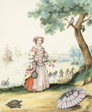 Hillegonda Louise Schellinger in Curacao by Gesina Ter Borch Oil Painting