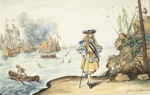 Moses op de kust bij Harwich  by Gesina Ter Borch - Hand-Painted Oil Painting Reproduction