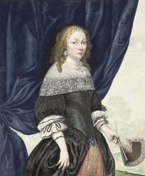 Self-portrait  by Gesina Ter Borch - Hand-Painted Oil Painting Reproduction