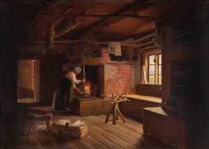 Cottage in Dalecarlia by Geskel Saloman Oil Painting
