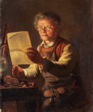 Den politiske skomakaren by Geskel Saloman Oil Painting