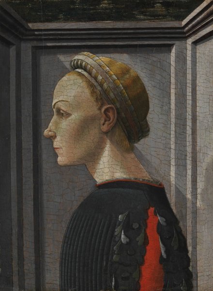 Portrait of a Woman  by Giovanni Di Francesco Del Cervelliera - Hand-Painted Oil Painting Reproduction