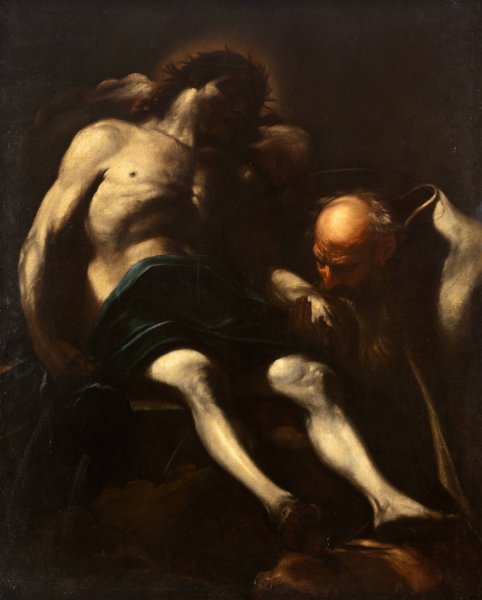 Joseph of Arimathea  by Giacinto Brandi - Hand-Painted Oil Painting Reproduction