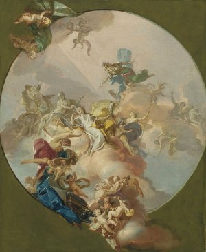 An allegory of peace, a preparatory study for a ceiling by Giacinto Diana Oil Painting