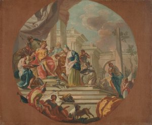 The Continence of Scipio by Giacinto Diana Oil Painting