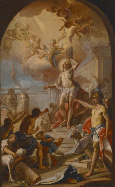 The Martyrdom of St. Sebastian  by Giacinto Diana - Hand-Painted Oil Painting Reproduction