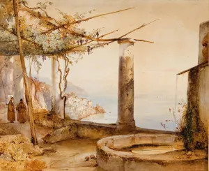 Amalfi dal Convento dei Cappuccini Oil painting by Giacinto Gigante