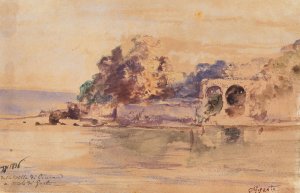 The Villa of Cicero by Giacinto Gigante Oil Painting