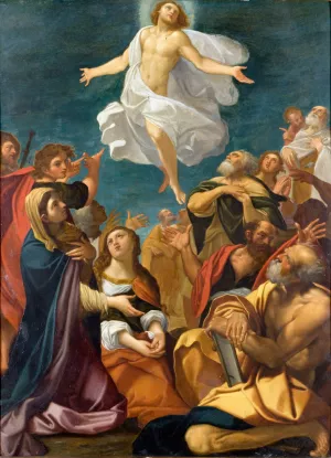 Ascension of Christ by Giacomo Cavedone Oil Painting