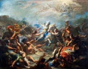 Camillia At War From Virgil's Aeneid by Giacomo Del Po Oil Painting
