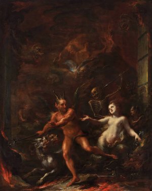 Gates of Hell by Giacomo Del Po Oil Painting