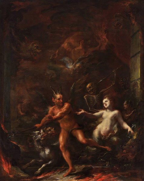 Gates of Hell  by Giacomo Del Po - Hand-Painted Oil Painting Reproduction