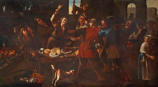 Main Product Photo of The Brawl Painting by Giacomo Francesco Cipper