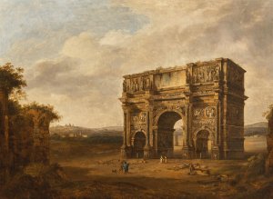 The Arch of Constantine by Giacomo Van Lint Oil Painting