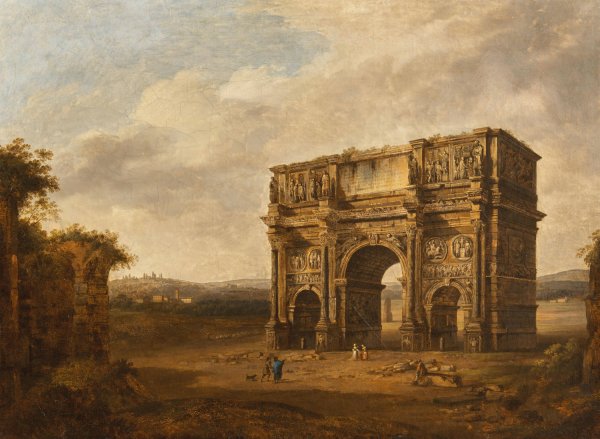 The Arch of Constantine by Giacomo Van Lint - Hand-Painted Oil Painting Reproduction