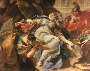 Death of Sophonisba by Giambattista Pittoni - Oil Painting Reproduction