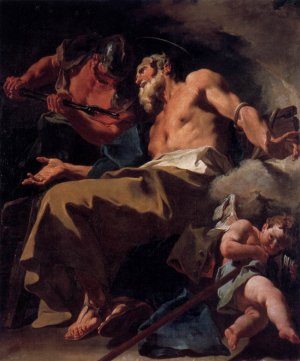 The Torture of St Thomas Oil painting by Giambattista Pittoni