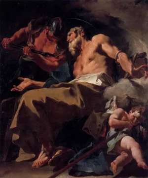 The Torture of St Thomas by Giambattista Pittoni - Oil Painting Reproduction
