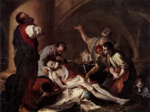 The Death of Socrates by Giambettino Cignaroli - Oil Painting Reproduction