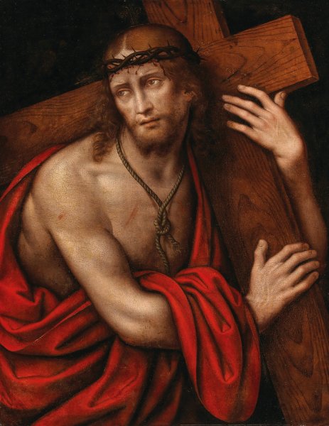 Christ Carrying the Cross by Giampietrino (Giovanni Pietro Rizzoli) - Hand-Painted Oil Painting Reproduction