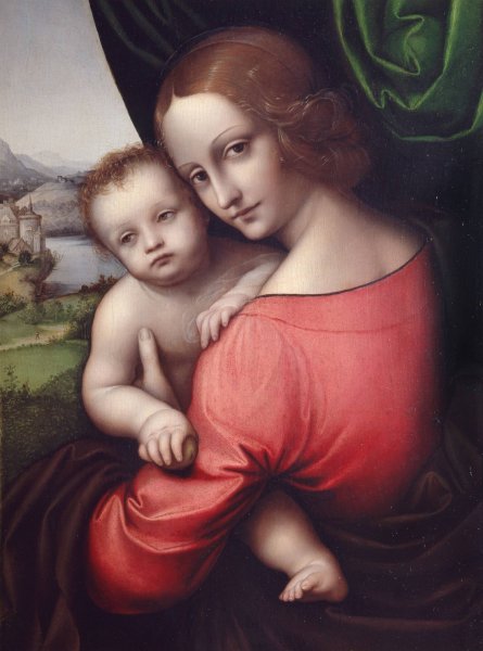 Madonna of the Apple  by Giampietrino (Giovanni Pietro Rizzoli) - Hand-Painted Oil Painting Reproduction