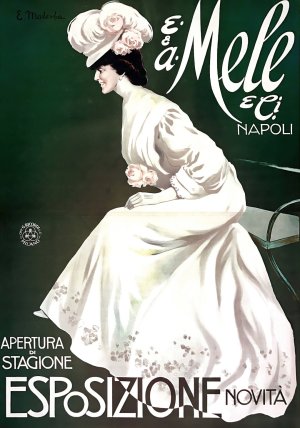 E. and A. Mele Napoli. Apertura Di Stagione , Esposizioni Novit by Gian Emilio Malerba Oil Painting