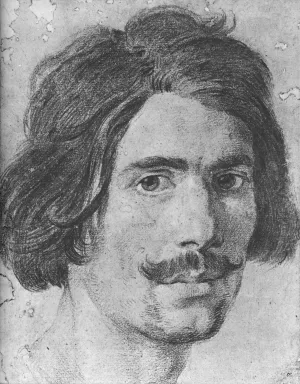 Portrait of a Man with a Moustache Supposed Self-Portrait by Gian Lorenzo Bernini Oil Painting