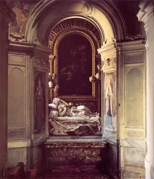 The Blessed Lodovica Albertoni by Gian Lorenzo Bernini - Oil Painting Reproduction