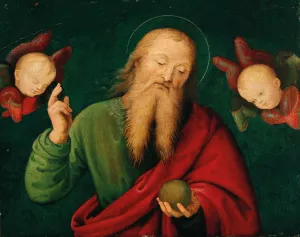 God the Father with angels by Giannicola Di Paolo Oil Painting
