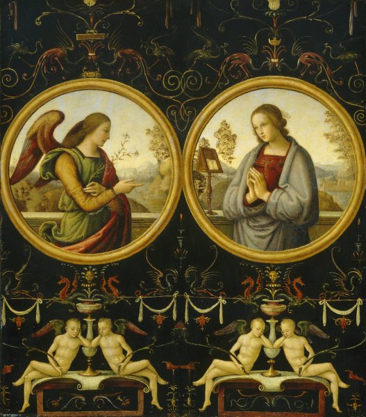The Annunciation  by Giannicola Di Paolo - Hand-Painted Oil Painting Reproduction