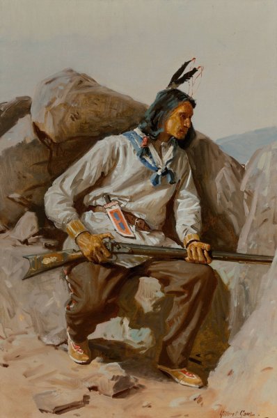 Main Product Photo of Indian Scout  Painting by Gilbert Gaul