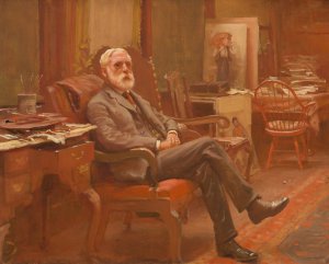John George Brown by Gilbert Gaul Oil Painting