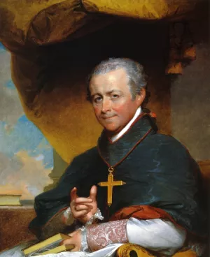 Bishop Jean-Louis Anne Magdelaine Lefebvre de Cheverus painting by Gilbert Stuart