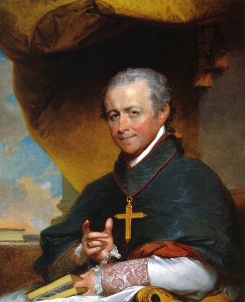 Main Product Photo of Bishop Jean-Louis Anne Magdelaine Lefebvre de Cheverus Painting by Gilbert Stuart