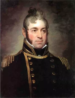 Commodore William Bainbridge, Commander of The Constitution 1774-1833 painting by Gilbert Stuart