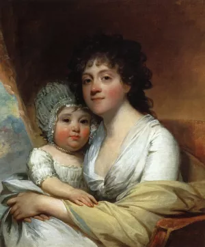 Elizabeth Corbin Griffin Gatliff and Her Daughter Elizabeth by Gilbert Stuart Oil Painting