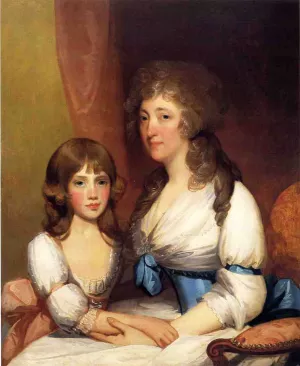Mrs. Samuel Dick and Daughter Charlotte Anna by Gilbert Stuart Oil Painting