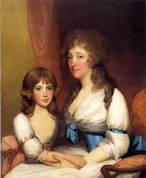 Mrs. Samuel Dick and Daughter Charlotte Anna Oil painting by Gilbert Stuart