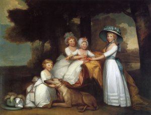 The Children of the Second Duke of Northumberland Oil painting by Gilbert Stuart