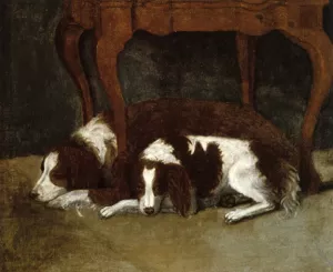 The Hunter Dogs by Gilbert Stuart Oil Painting