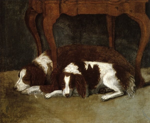 Main Product Photo of The Hunter Dogs Painting by Gilbert Stuart