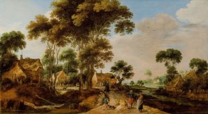The Country Road by Gillis Claesz De Hondecoeter Oil Painting