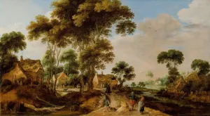 The Country Road by Gillis Claesz De Hondecoeter Oil Painting