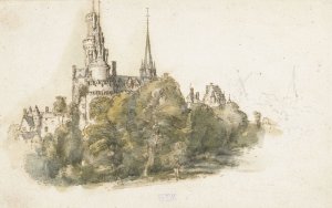 Gezicht op het Chateau d'Antonius te Antoine by Gillis Neyts Oil Painting