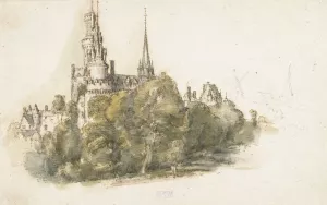 Gezicht op het Chateau d'Antonius te Antoine by Gillis Neyts Oil Painting