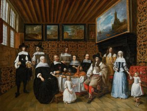 Family Portrait by Gillis Van Tilborgh Oil Painting