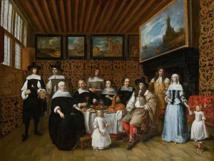 Family Portrait by Gillis Van Tilborgh Oil Painting